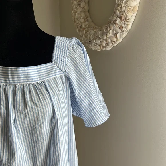 NWOT: Loft Eyelet Square Neck Peasant Top | M - Picture 4 of 16